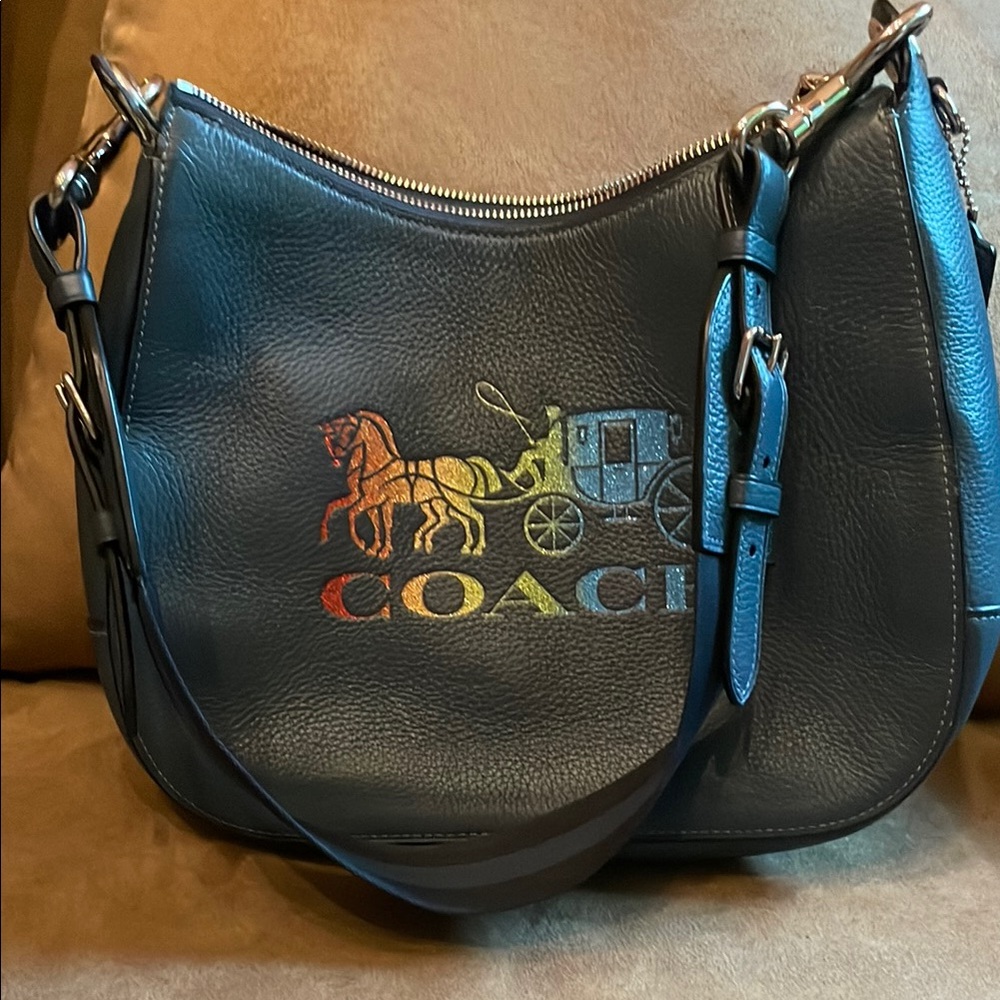 Coach Black Leather Shoulder Bag